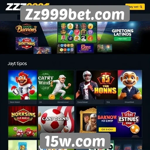 Variedade de jogos disponíveis no Zz999bet